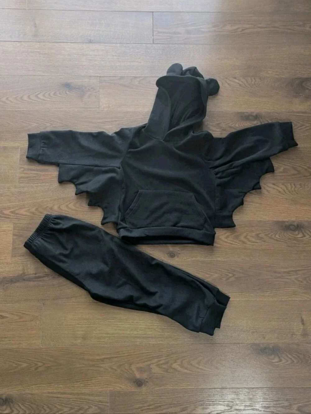 Bat Costume 2 Piece Hoodie And Sweatpants 5Y 5T Black EUC